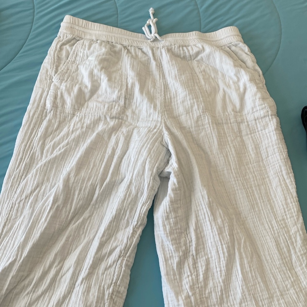 Loft white linen pant, xl